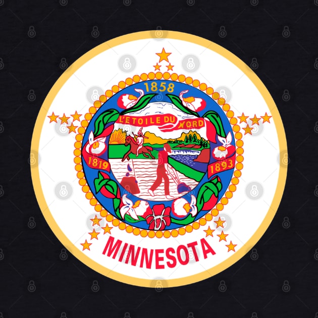 Flag of Minnesota State USA by AlephArt